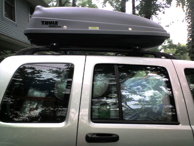 The Jeep with all the college stuff