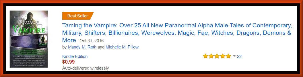 Taming the Vampire Amazon Kindle Bestseller