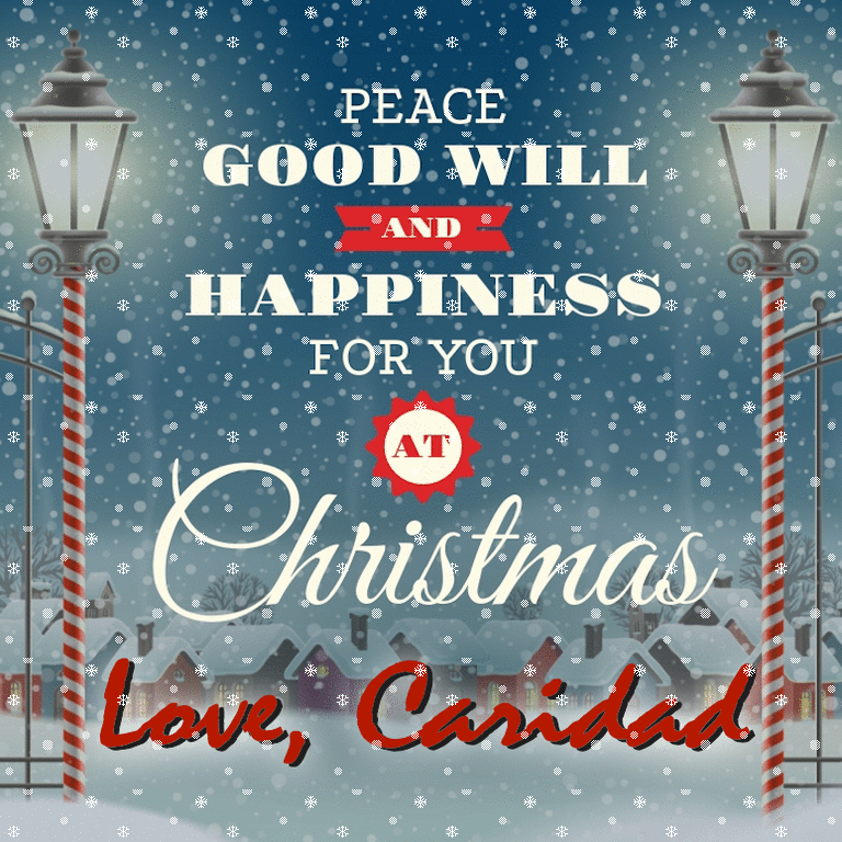 Merry Christmas from Caridad