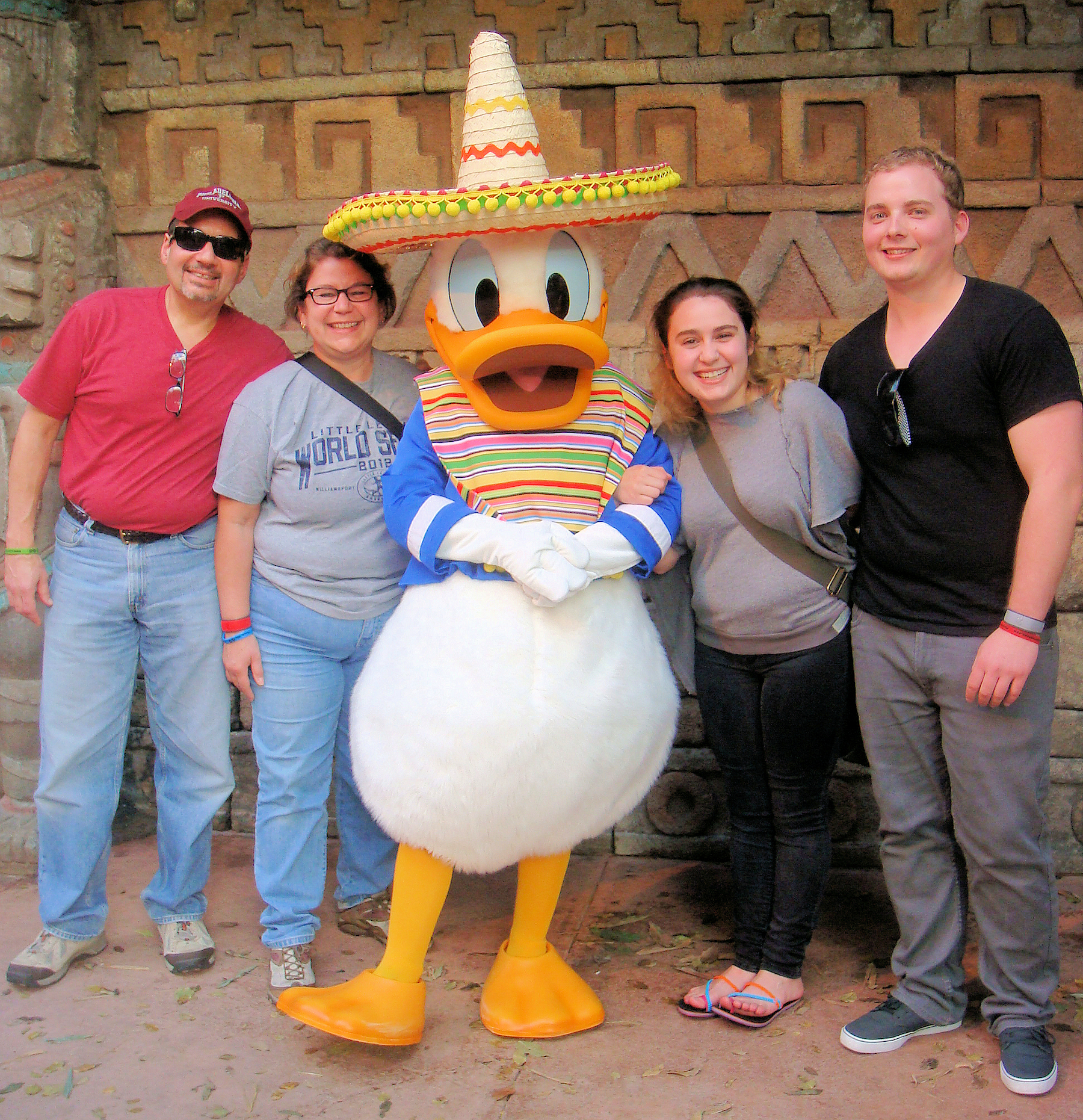 Caridad and family in Disney
