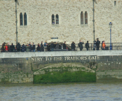 Traitor's Gate as seen from the Thames